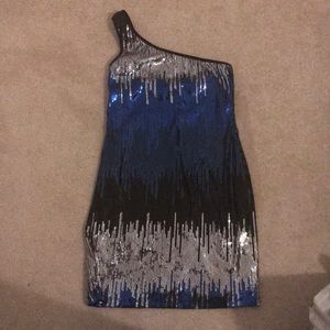 One strap sequin dress